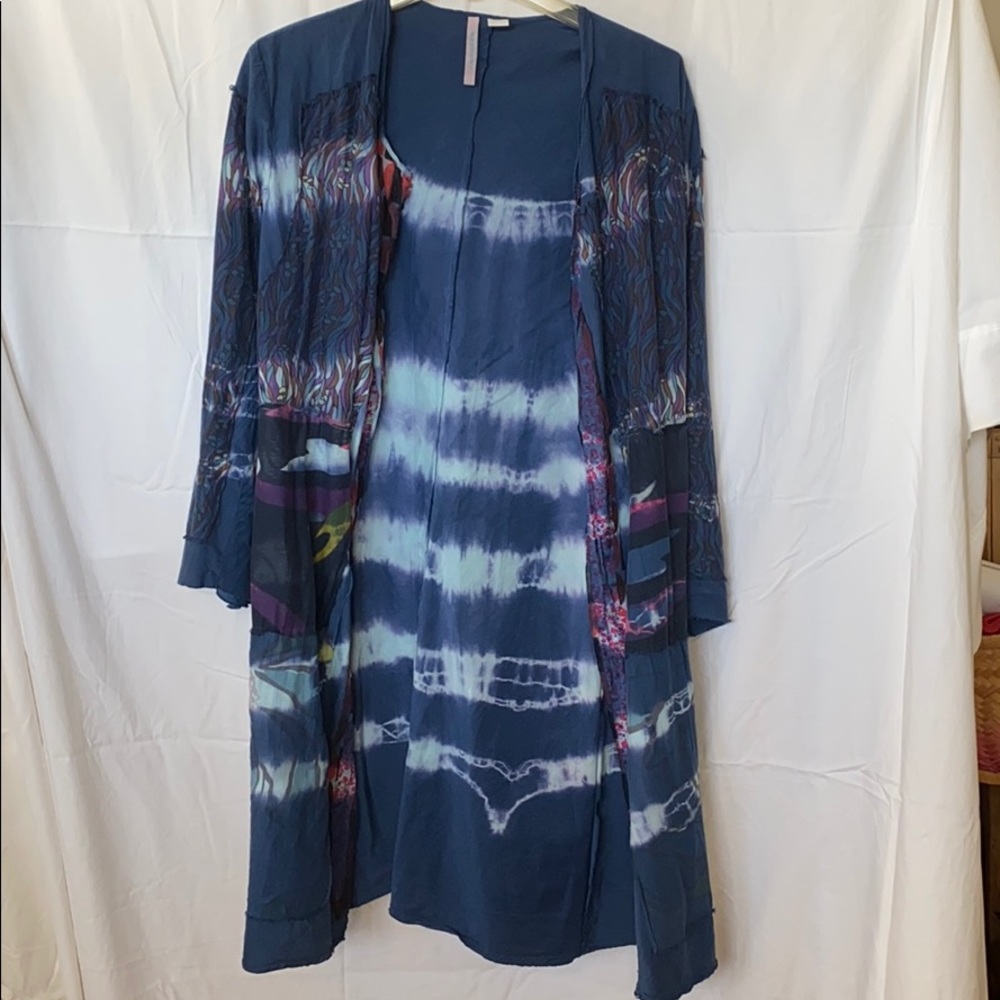 Gregory sz S printed open long cardigan